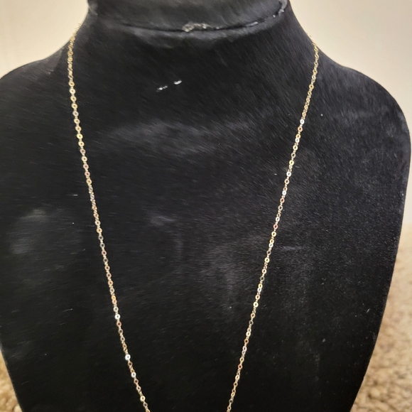 18K‎ Yellow Saudi Gold Clover Necklace Pendant Black NEW Mini Lightweight - Picture 7 of 10